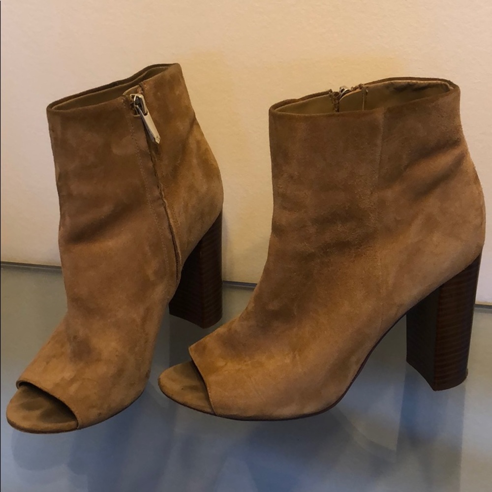 Sam Edelman open toe booties, medium worn